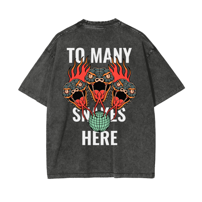 Not Enough Player Acid Wash Oversize T-Shirt Front/Back