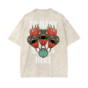 Not Enough Player Acid Wash Oversize T-Shirt Front/Back