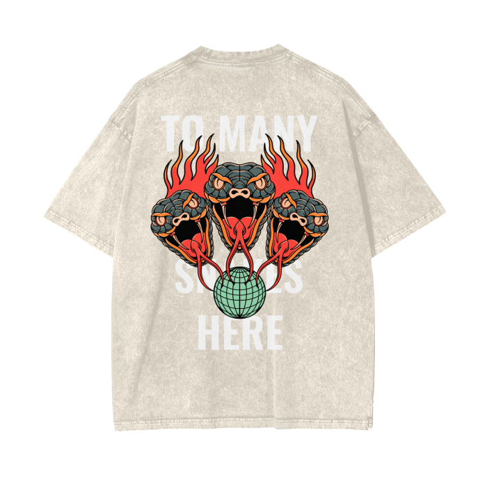 Not Enough Player Acid Wash Oversize T-Shirt Front/Back