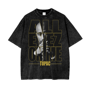 2Pac All Eyes On Me Acid Wash Oversize T-Shirt