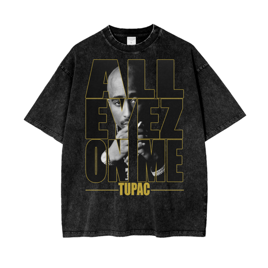 2Pac All Eyes On Me Acid Wash Oversize T-Shirt
