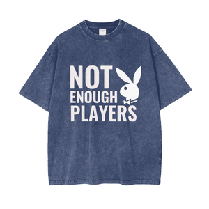 Not Enough Player Acid Wash Oversize T-Shirt Front/Back
