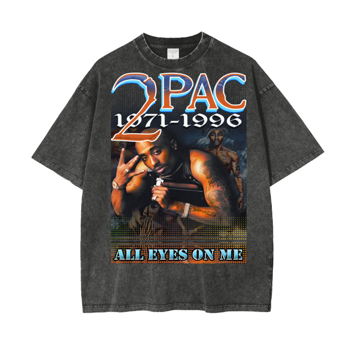 2Pac Acid Wash Oversize T-Shirt